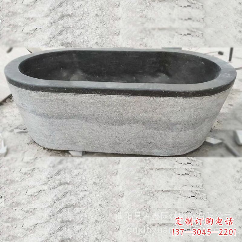 石家庄庭院养鱼石雕水槽