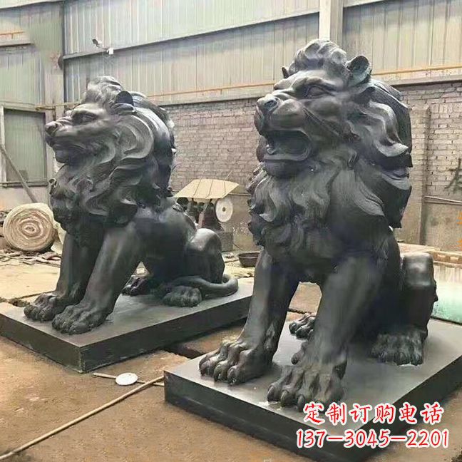 石家庄铜雕汇丰狮子