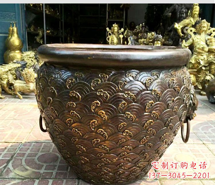 石家庄铜雕景观花盆