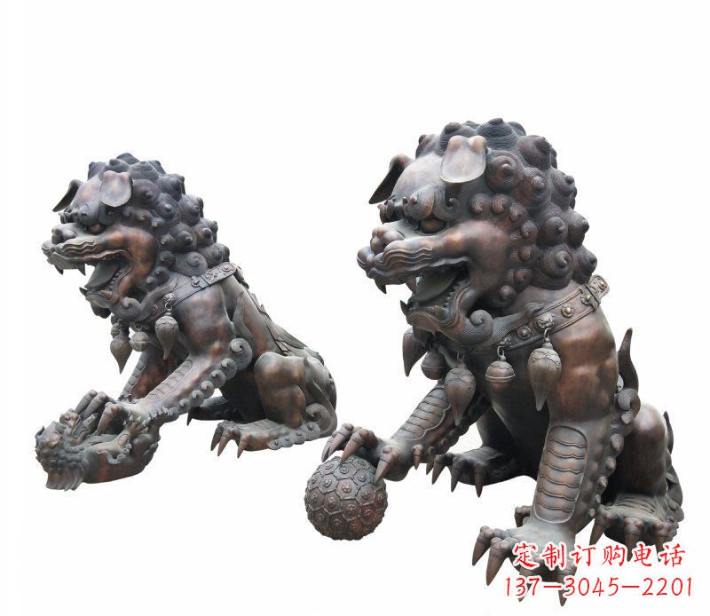 石家庄铜雕酒店镇宅招财麒麟雕塑