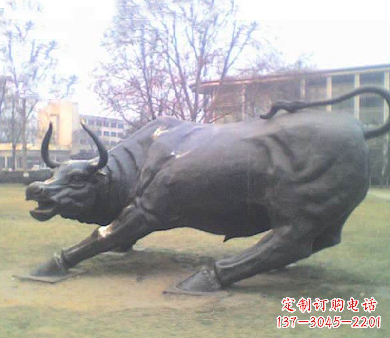 石家庄铜雕牛广场动物景观摆件 (2)