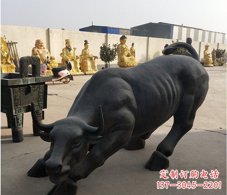 石家庄铜雕牛广场动物景观摆件 (6)