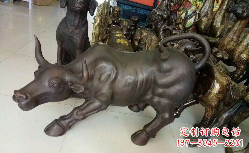 石家庄铜雕牛广场动物景观摆件 (5)