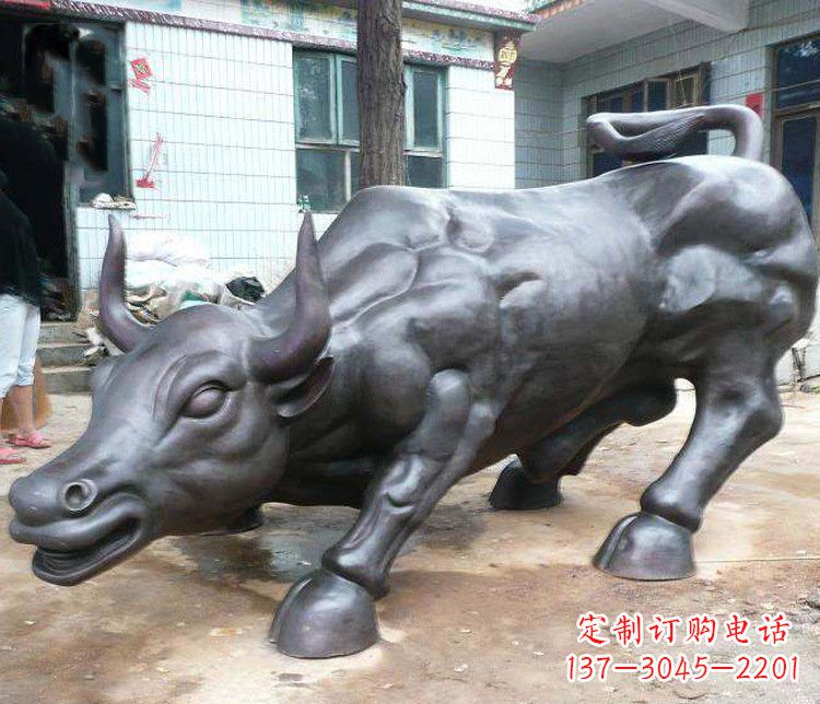 石家庄铜雕牛广场动物景观摆件 (3)