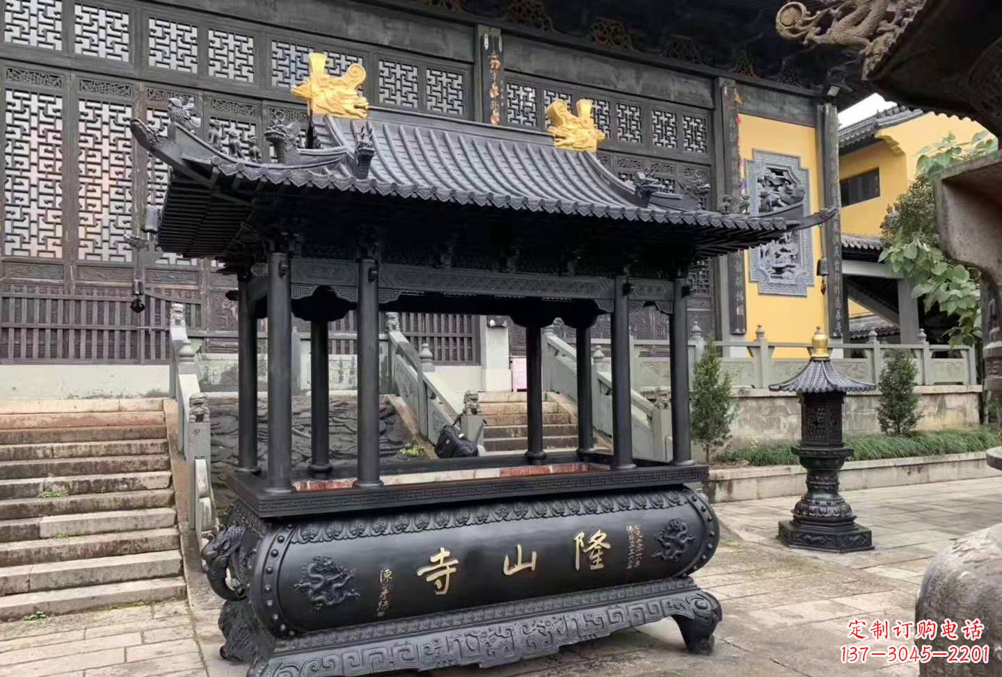 石家庄铜雕香炉寺庙景观户外摆件