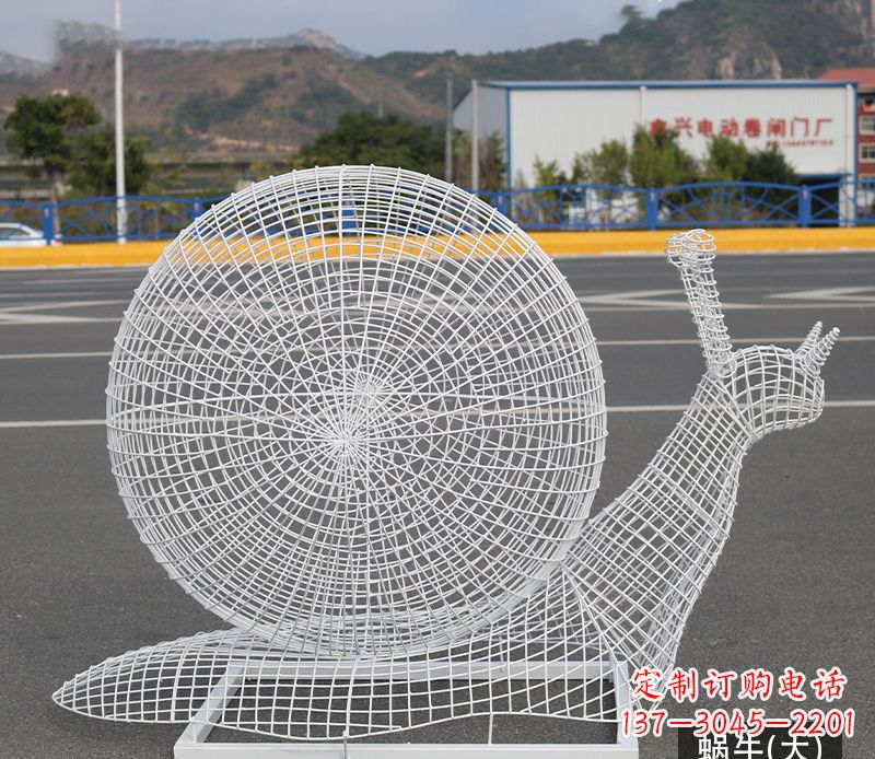 石家庄蜗牛镂空不锈钢景观雕塑