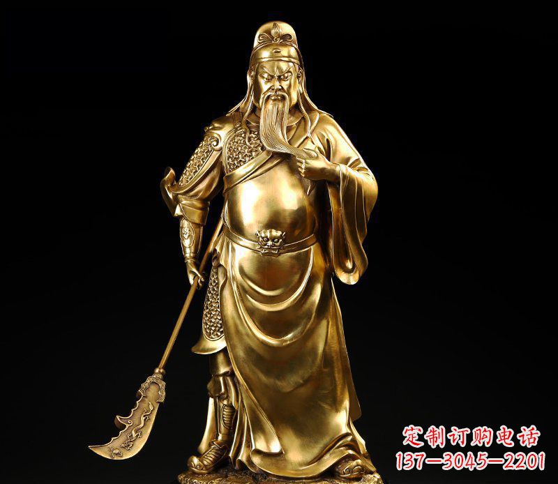 石家庄武圣握刀关公铜雕