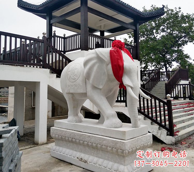 石家庄小孩大象石雕