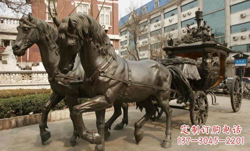 石家庄小区欧式马车铜雕