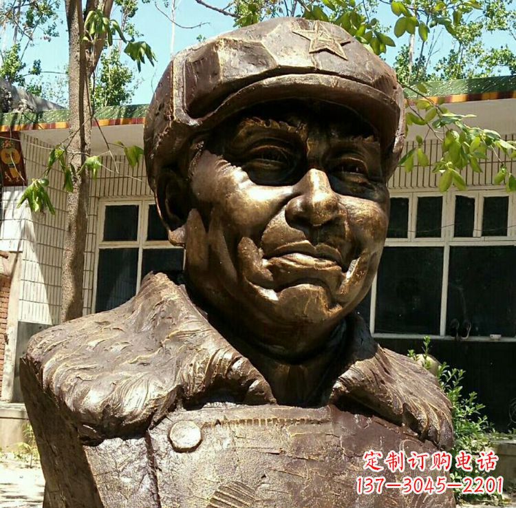 石家庄校园名人朱德胸像铜雕