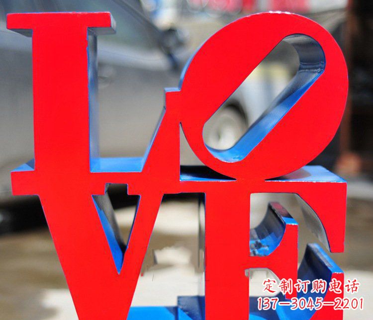 石家庄园林不锈钢love字母雕塑