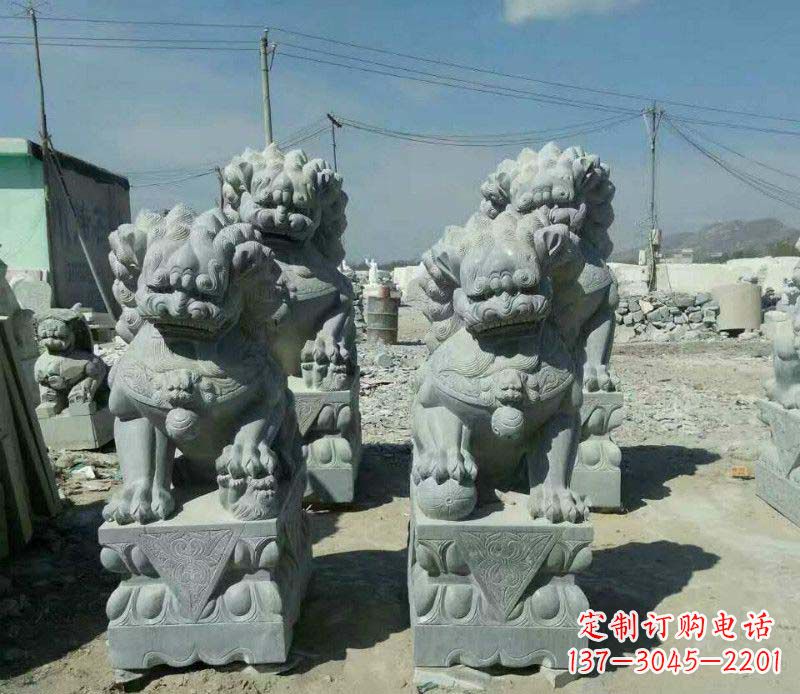 石家庄园林仿古狮子景观石雕