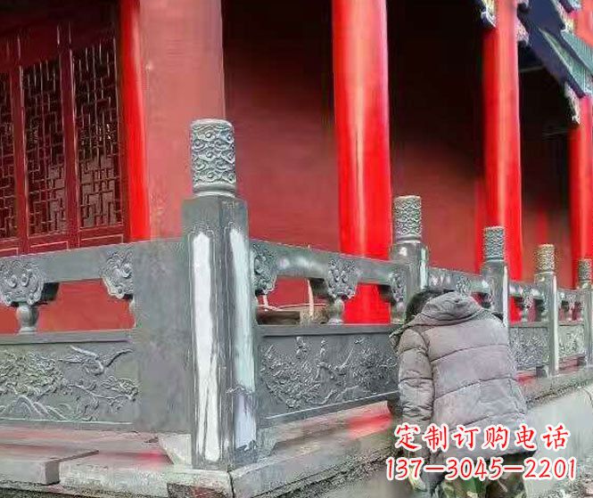 石家庄园林仿古石栏板景观石雕 (9)