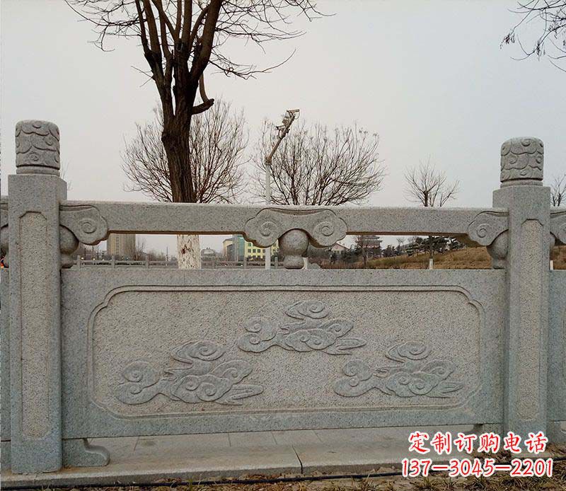 石家庄园林护城河石栏板景观石雕