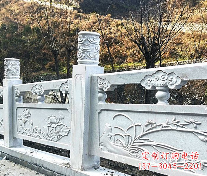 石家庄园林景观大理石栏板石雕 (7)
