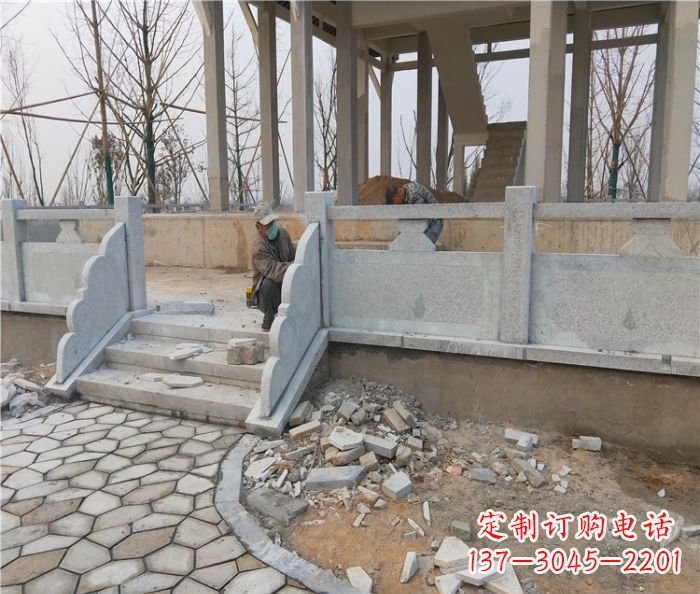 石家庄园林景观大理石桥栏板石雕_2 (2)