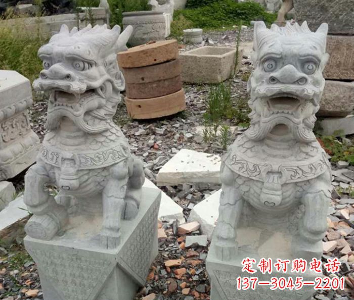石家庄园林景观仿古麒麟石雕