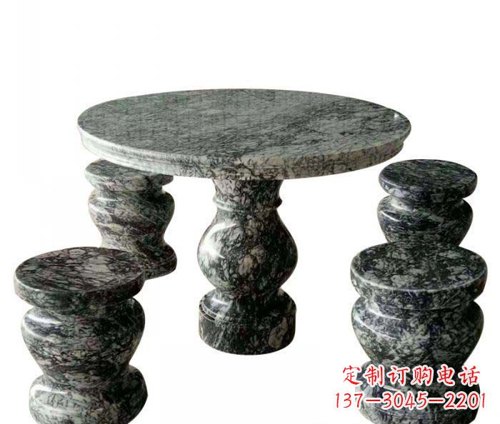 石家庄园林景观圆形石桌凳
