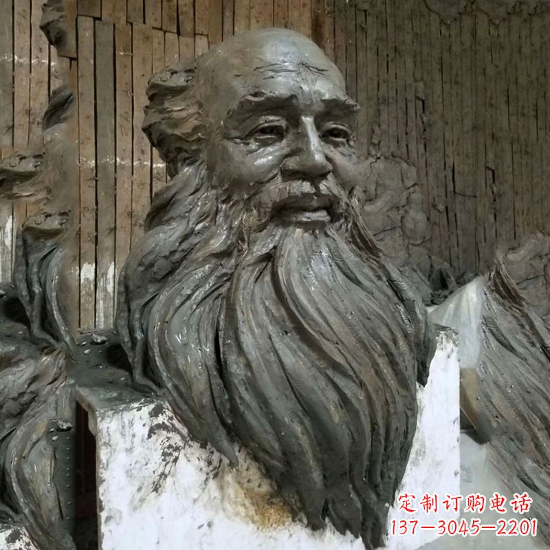 石家庄张大千头像雕塑泥稿