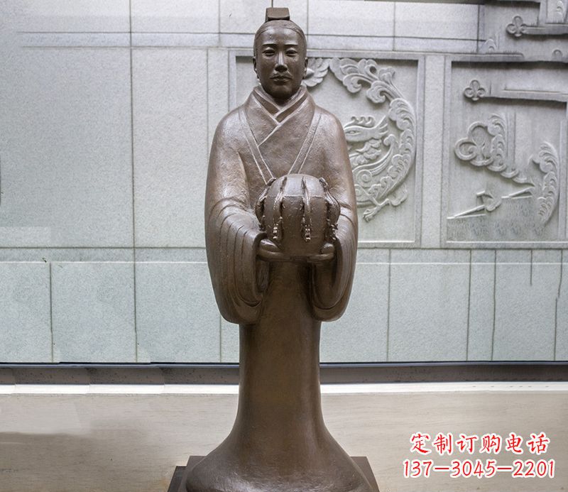 石家庄张衡科学家 人物铜雕