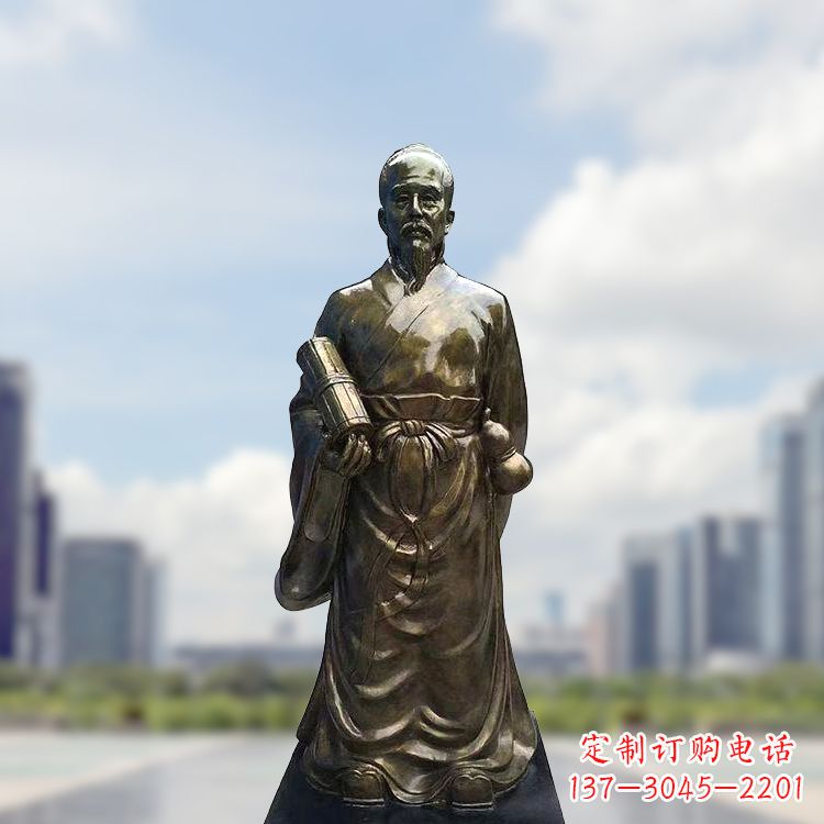 石家庄张仲景仿铜玻璃钢雕塑