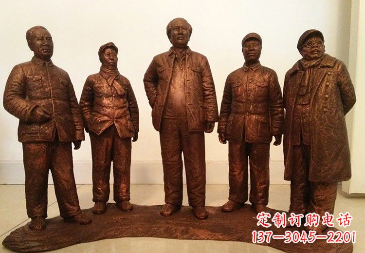 石家庄中国近代伟人系列铜雕像