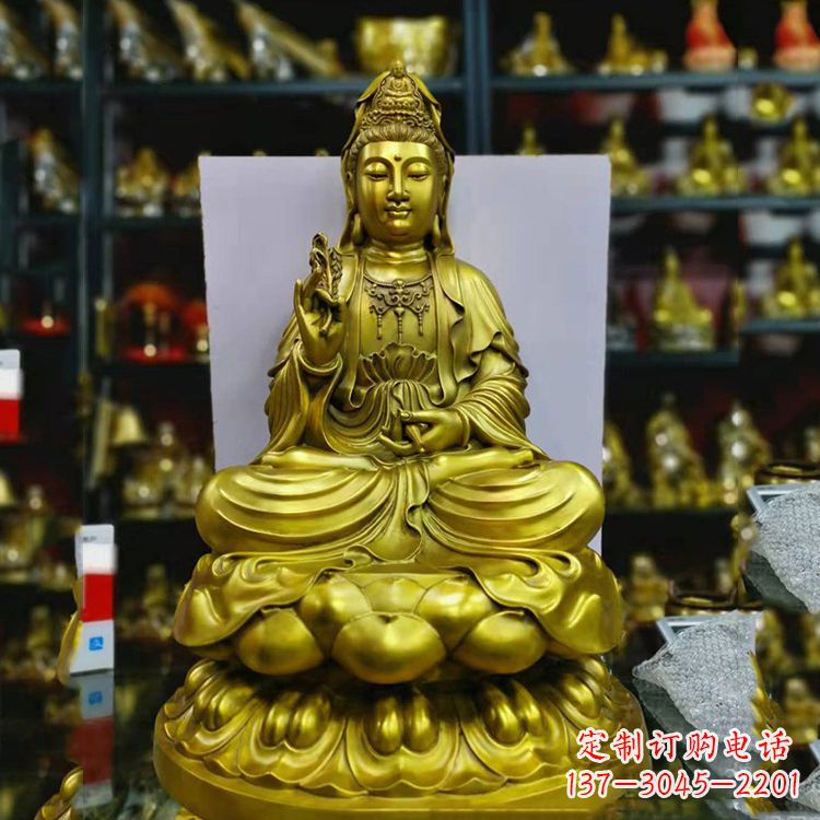 石家庄铸铜观音菩萨佛像雕塑