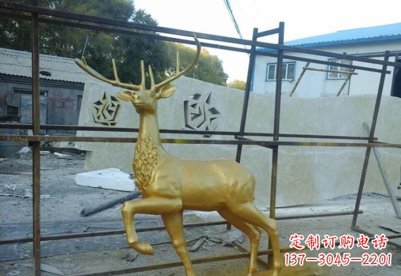 石家庄铸铜梅花鹿雕塑
