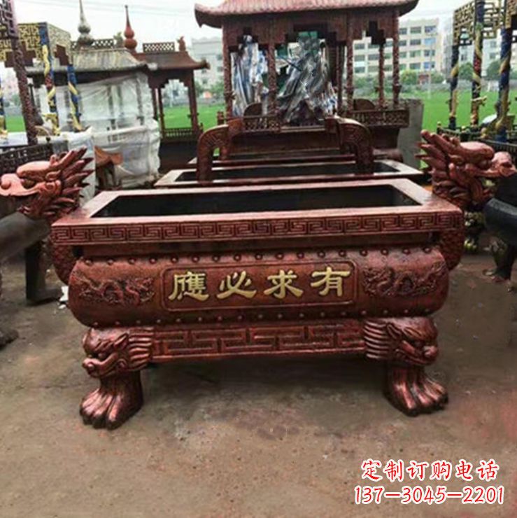 石家庄紫铜香炉雕塑